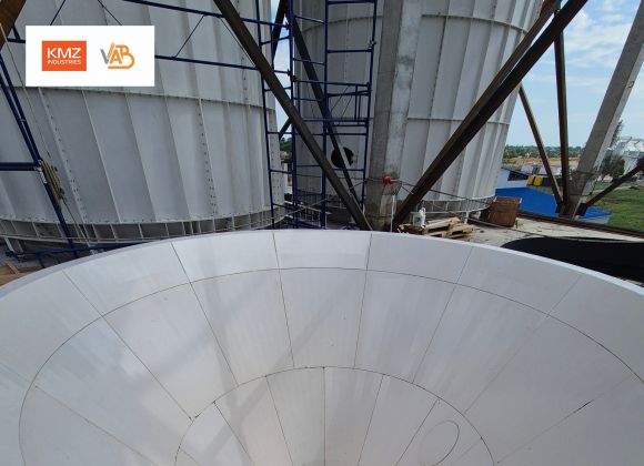 KMZ Industries монтує силоси на першому в Україні заводі з виробництва соєвого протеїнового концентрату